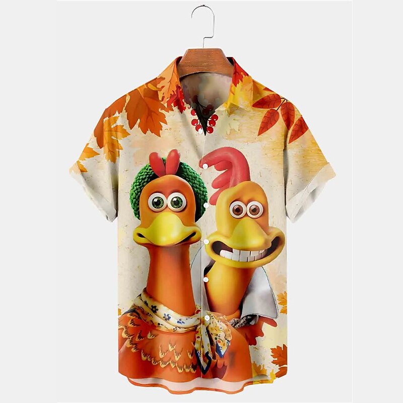 Noël Homme Motif de flocon de neige Turquie Chemise Chemise boutonnée Manche Courte Décontractées Usage quotidien Sortie Fin de semaine Automne Col rabattu Imprimer Bouton bas Jaune Rouge Bordeaux de 2025 ? $24.99 –P1