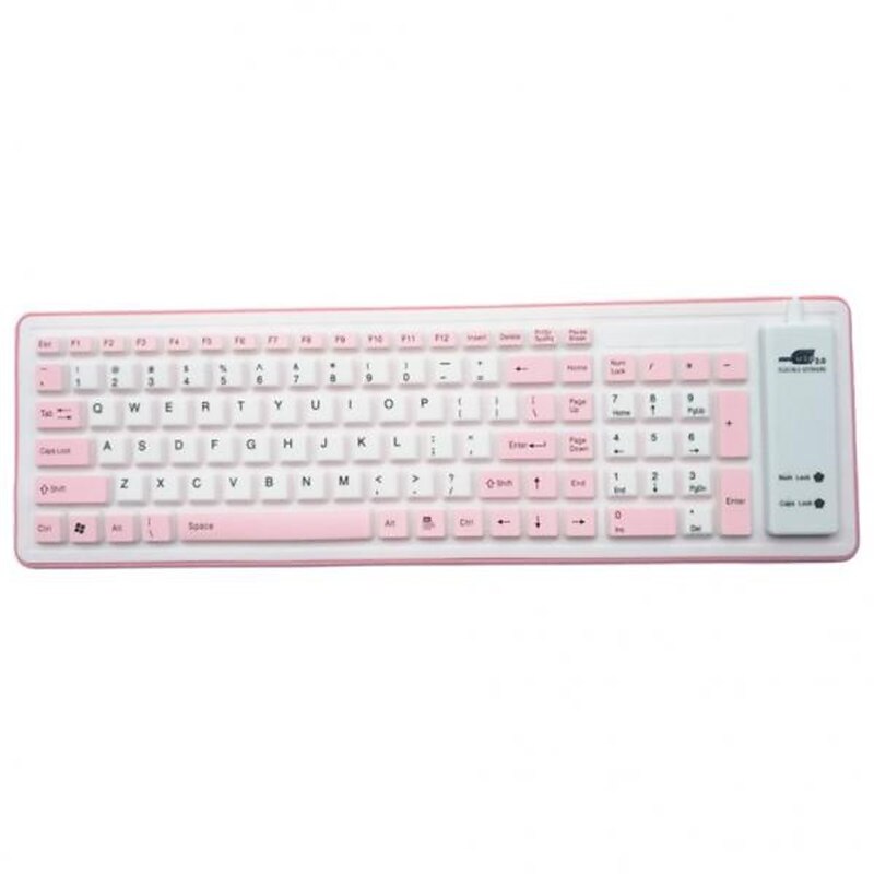 Fashionable 103 Keys Soft Silicone Flexible Wired Foldable Keyboard for Laptop/Computer 2025 - $20.99 –P11