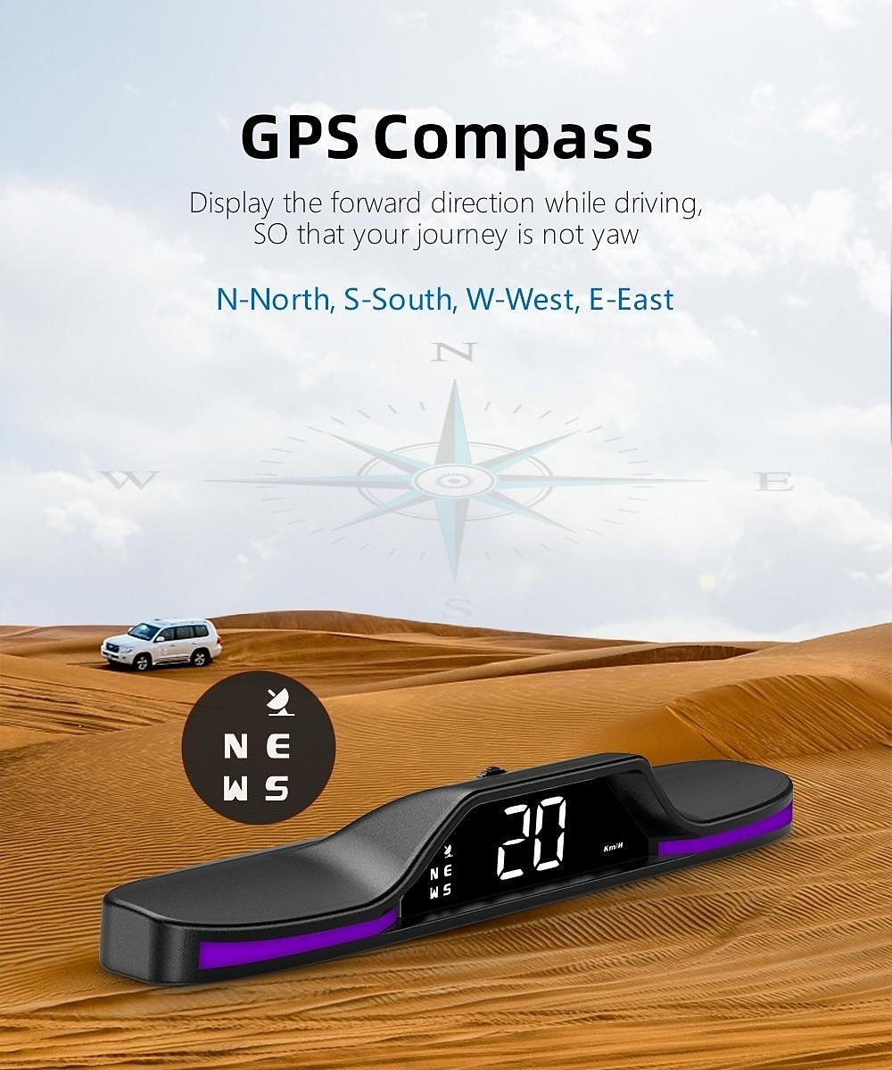 New Digital LED Speedometer Universal GPS/Beidou Car HUD Head Up Display Overspeed Alarm Free Switching of 5 Breathing Lights 2025 - $75.99 –P1