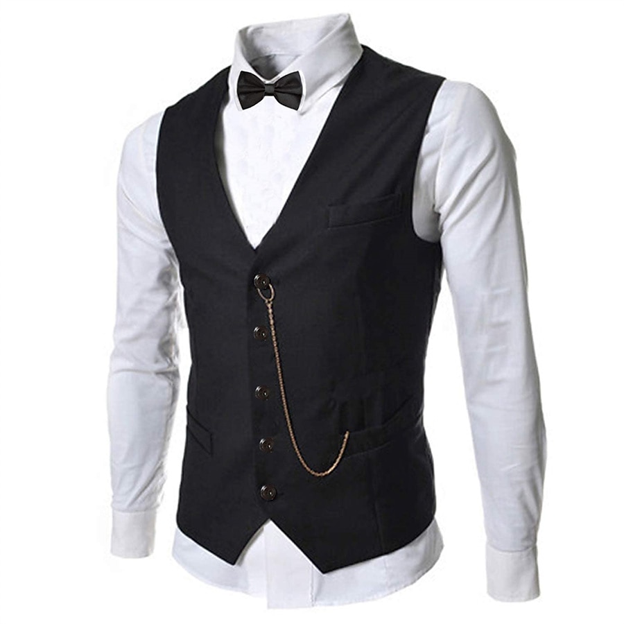 Retro Řvoucí 20s 20. léta 20. století Úbory Kamizelka Velký Gatsby Gentleman Maškarní kostým Pánské předvečer Všech svatých Karneval Nový rok Karneval Večírek Plesová maškaráda Dospělé Nákrčník Vesta 2025 - $43.99 –P6
