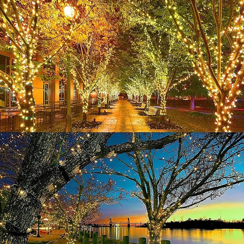 Weihnachtslichterketten Baumbeleuchtung Außen & Wasserdichte LED-Lichterkette für Innenbereich mit 8 Modi – Weihnachtsbaumbeleuchtung zum Anschließen für Feiertags-, Party- und Dekorationszwecke 2025 - $13.49 –P3