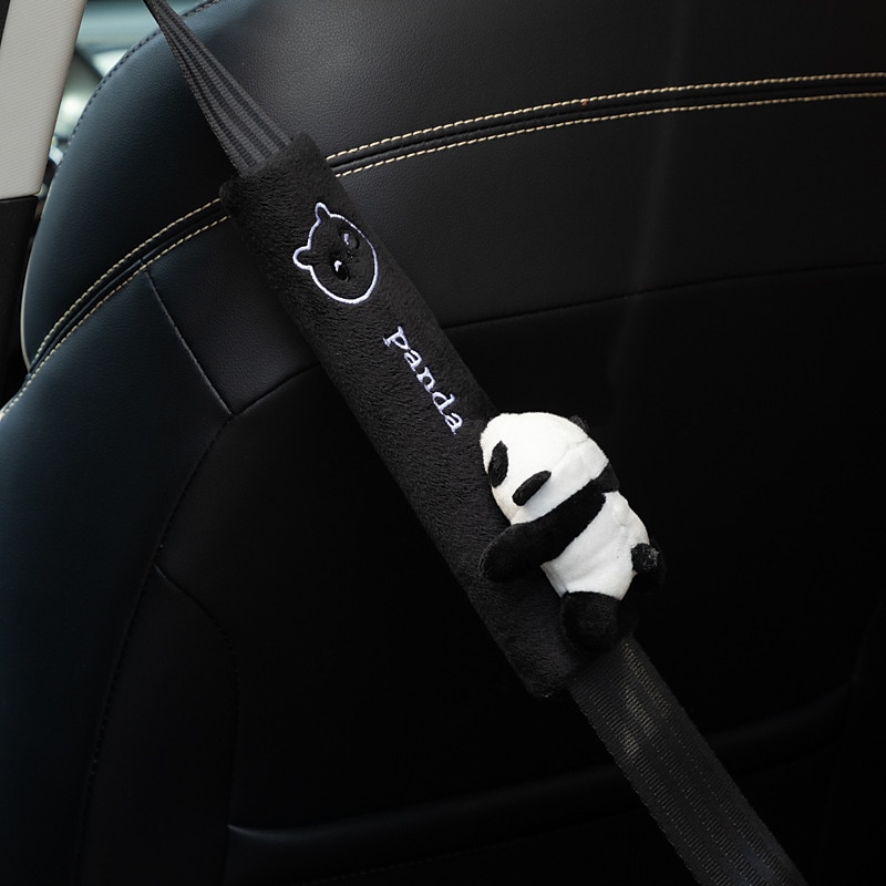 autó biztonsági öv vállvédő aranyos rajzfilm panda autóvédő univerzális autóbelső kiegészítők 2025 - $14.99 –P3