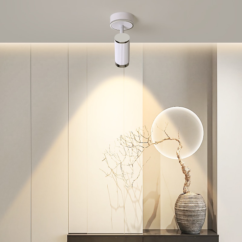 Lampy sufitowe led do salonu, reflektory lampy sufitowe obrotowe oświetlenie szynowe 1/2/3/4 głowice reflektory sufitowe sklep odzieżowy 2025 - $280.79 –P6