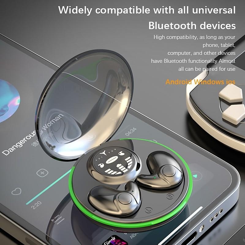 Wireless Stereo Sleep Headphones Mini in-Ear Noise Cancelling Earbuds Bone Conduction Bluetooth Music Headset with Charging Box 2025 - $20.99 –P6