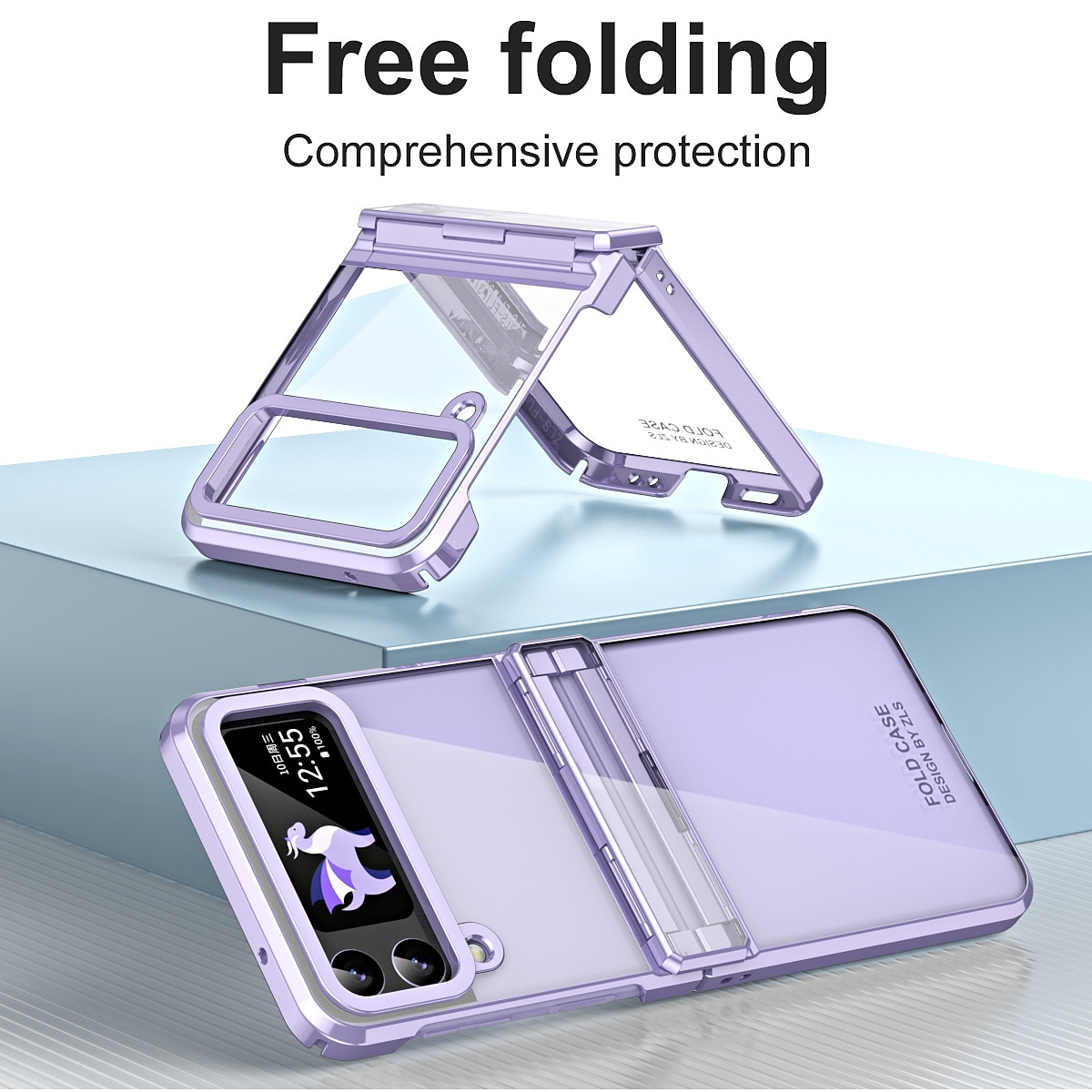 телефон Кейс для Назначение SSamsung Galaxy Z-флип 6 Z Flip 5 Z Flip 4 Z Flip 3 Кейс на заднюю панель Прозрачный Ультратонкий Сплошной цвет ABS + PC 2025 - $21.99 –P4