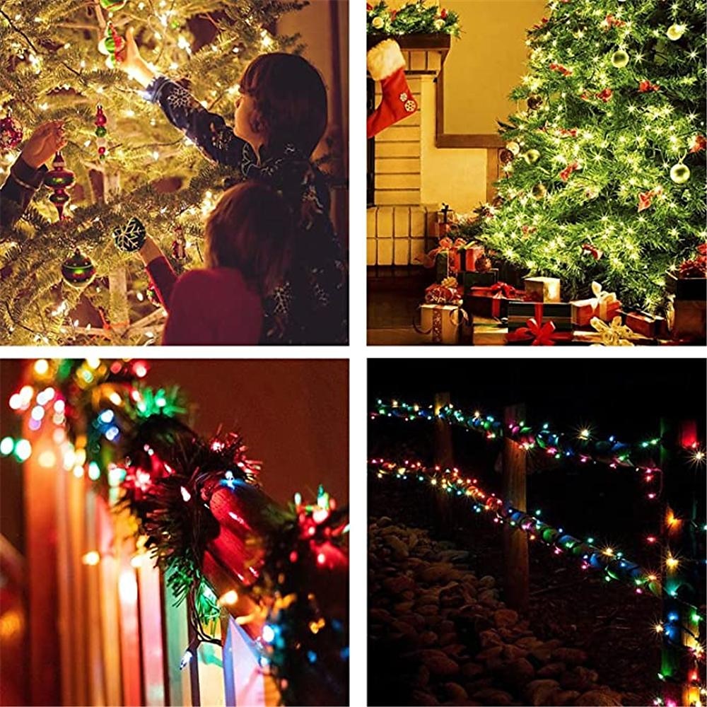 50m 100m ao ar livre à prova d'água luz string festival festa luz decorativa 8 modos concha de ferro fonte de alimentação à prova d'água jardim jardim lâmpada de iluminação de jardim 24v baixa tensão de 2025 por $57.99 –P4