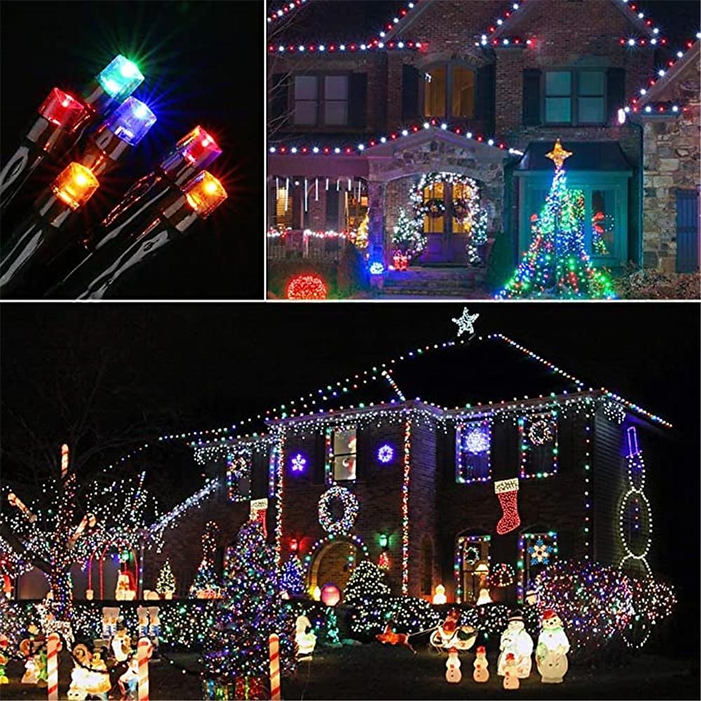 50m 100m ao ar livre à prova d'água luz string festival festa luz decorativa 8 modos concha de ferro fonte de alimentação à prova d'água jardim jardim lâmpada de iluminação de jardim 24v baixa tensão de 2025 por $57.99 –P9