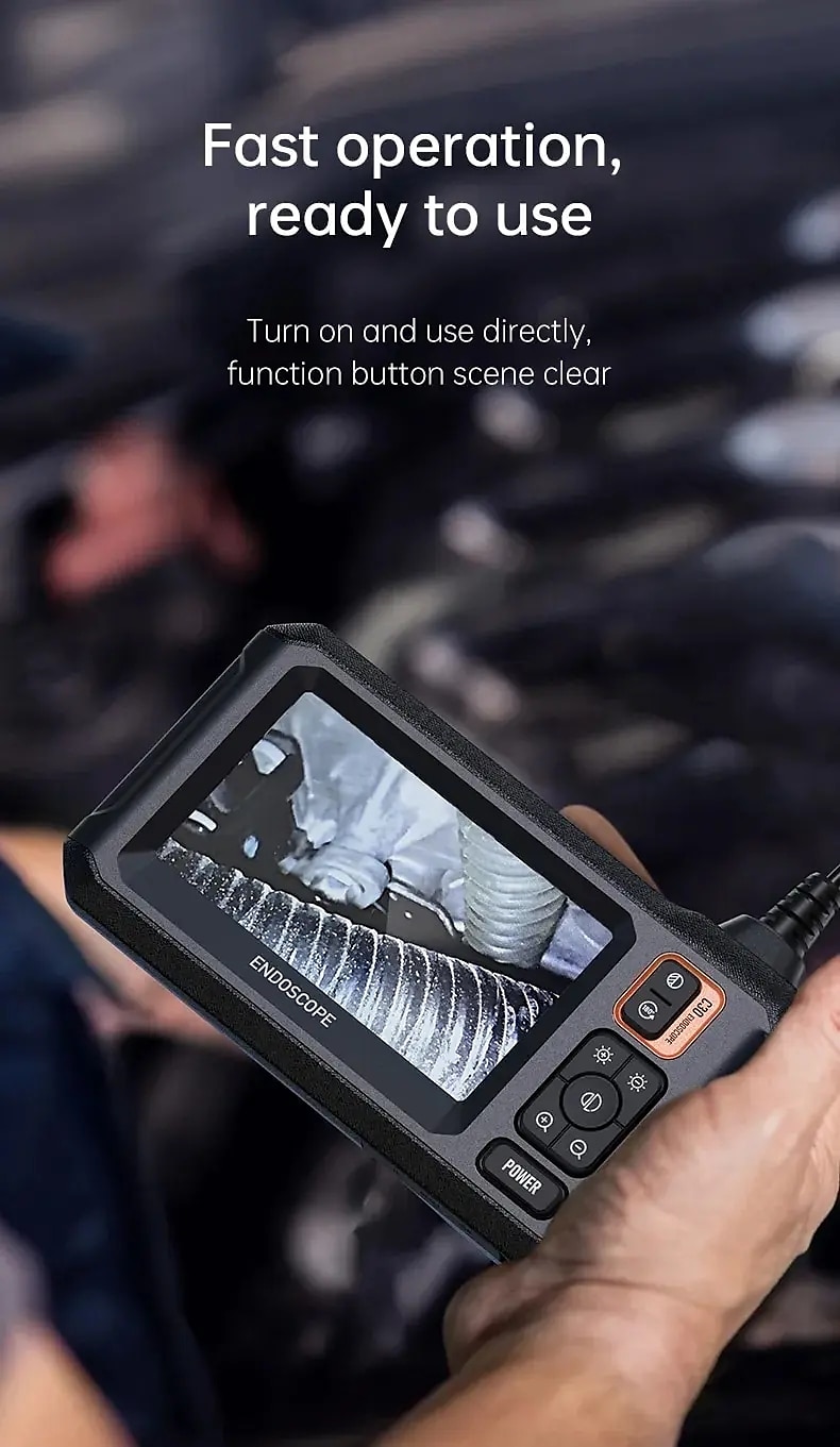 HD Borescope 4.3 Inch IPS Screen Inspection Camera Illuminated Waterproof Borescope Camera 16.5ft Semi-rigid Gooseneck Camera For Car Home Plumbing 2025 - $62.99 –P9