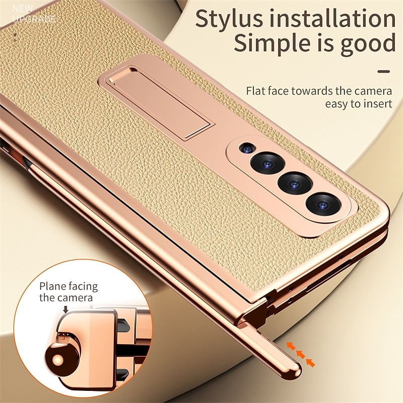 Phone Case For Samsung Galaxy Z Fold 5 Z Fold 4 Z Fold 3 Z Fold 2 Kickstand Shockproof PU Leather 2025 - $51.99 –P3