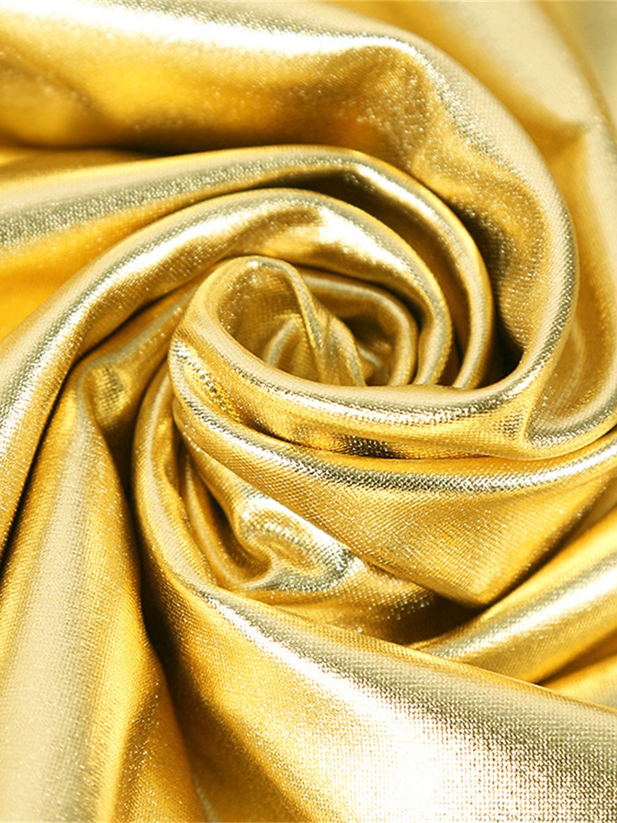 Mulheres Leggings Moda Sensual Comprimento total Cintura Média Tecido Cintura elástica Metálico Brilhante Respirabilidade Macio Confortável Micro-Elástica Bandagem Festa Rua Prata Rosa claro Dourado de 2026 por $22.99 –P14