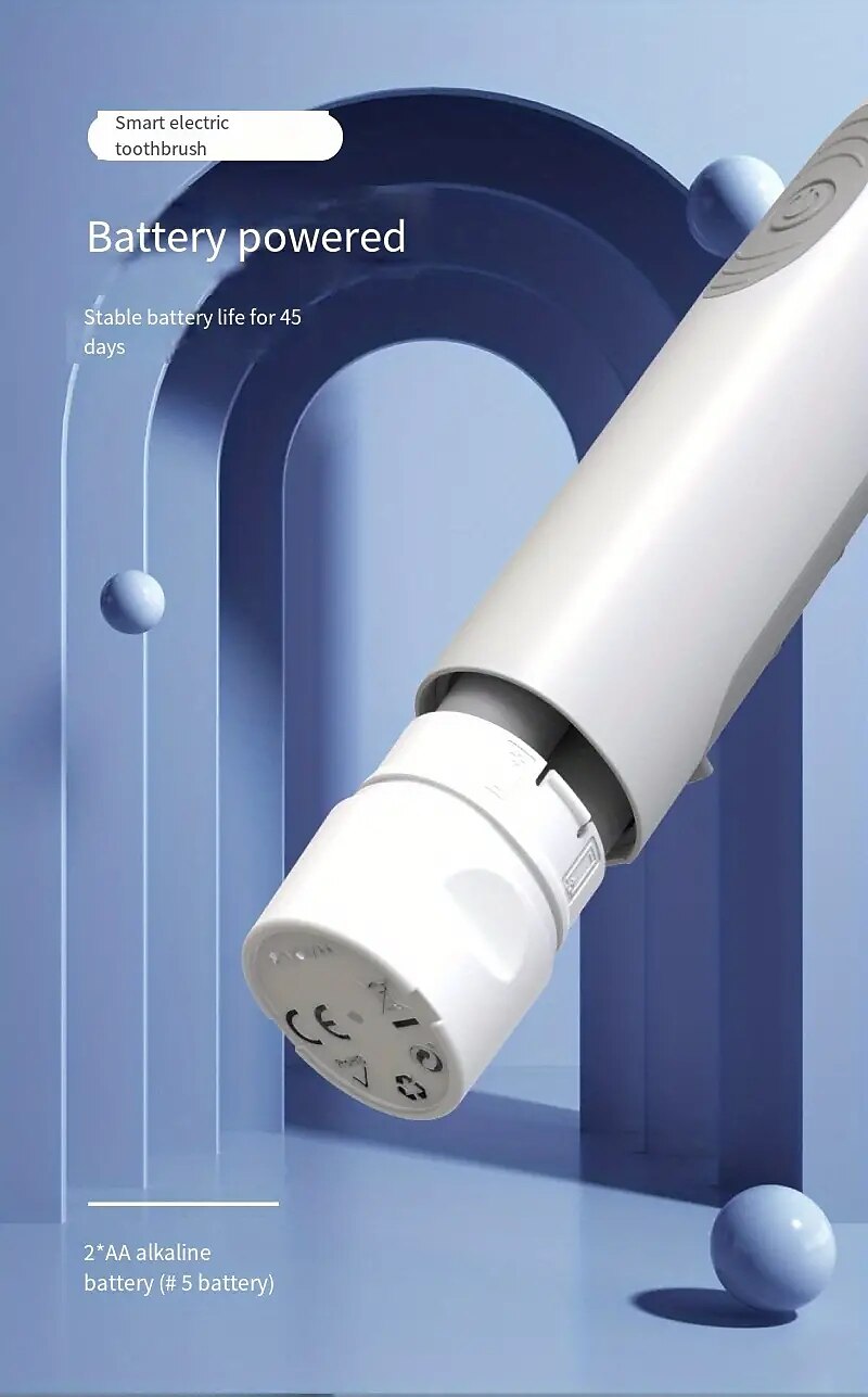 Induction Electric Toothbrush Set for Couples - Soft Hair Rotary Round Head Automatic Compatible Brush Heads Ideal for Men and Women Promotes Oral Health 2025 - $29.99 –P3