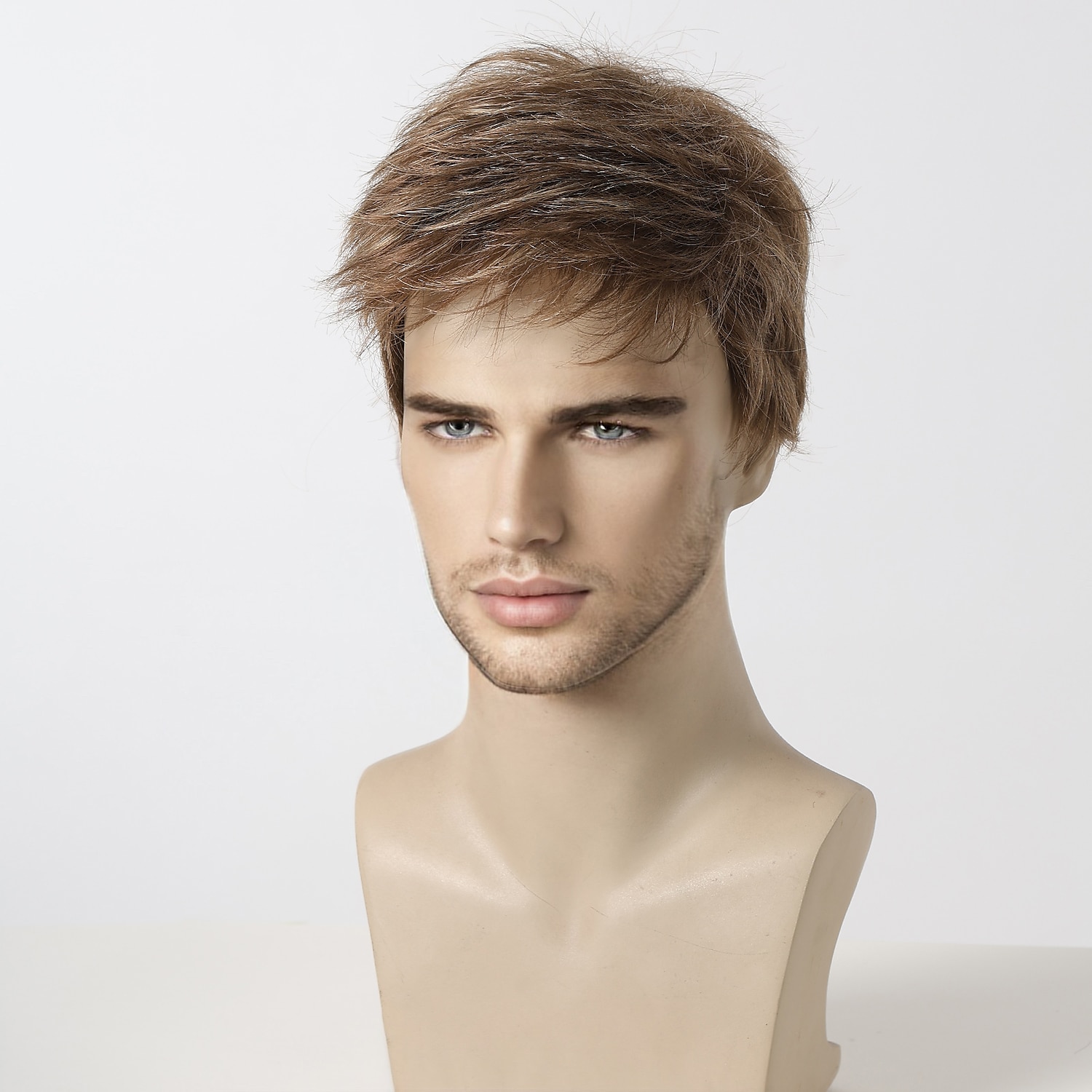 Parrucche sintetiche Uniformi Costumi di carriera Da principessa Kinky liscia Parte di mezzo Taglio scalato A macchina Parrucca 8" Cenere marrone Capelli sintetici Per uomo Cosplay Feste Di tendenza del 2025 a $26.99 –P4
