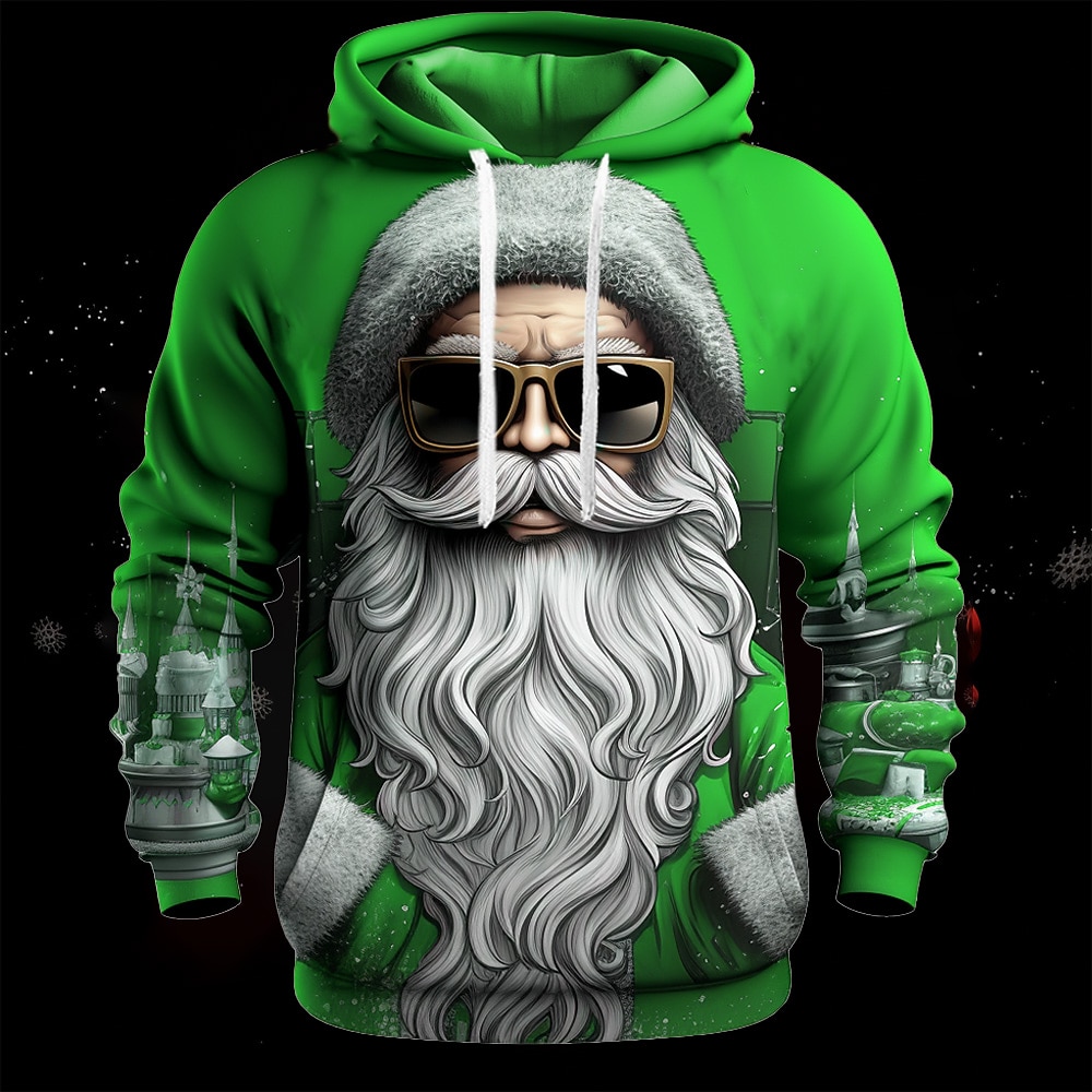 Christmas Men's Santa Claus 3D Hoodies Graphic Santa Claus Fashion 3D Print  Sports Outdoor Holiday Hoodies Red / White Yellow Long Sleeve Hooded Print Front Pocket Spring &  Fall Designer shirt 2026 - $34.99 –P7