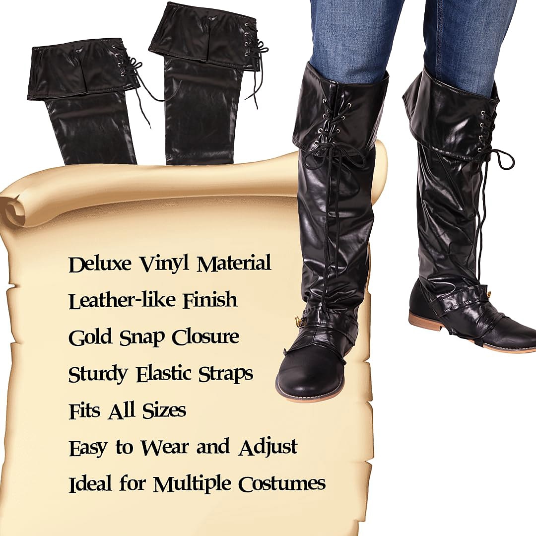 Retro Středověké Renesanční Kamaše Návleky na boty Pirát Viking Křižák Unisex Keltské Pirát Královský předvečer Všech svatých Karneval LARP Dospělé Návleky na nohy 2025 - $42.99 –P4