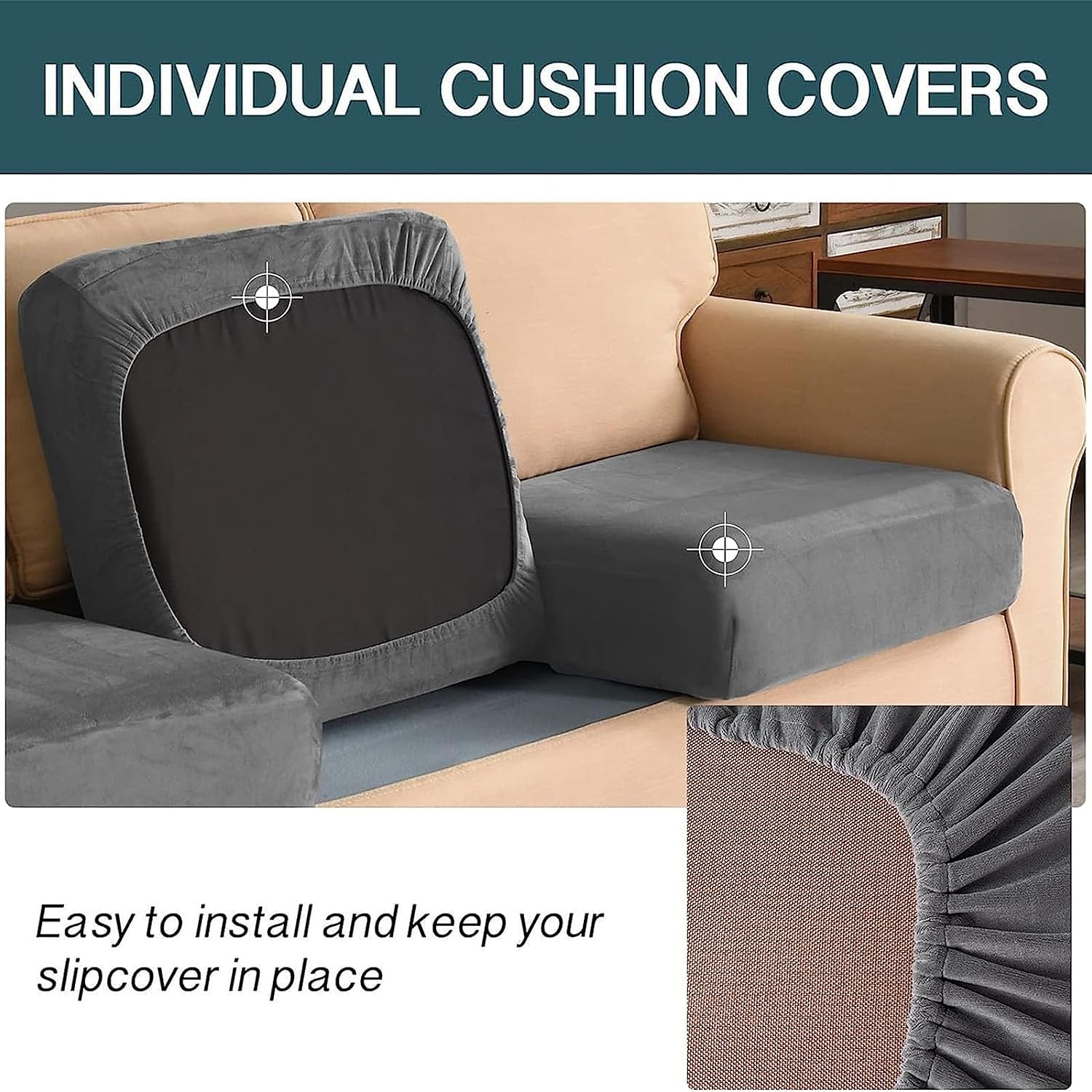 Velvet Plush Sofa Cover 3 Seater Couch Cushion Cover Stretch Sofa Slipcover Furniture Protector with Cushion Seat Cover, Machine Washable 2025 - $54.99 –P5