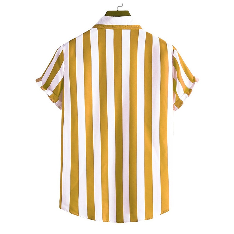 Per uomo Banda Geometrica Camicia Camicia con bottoni Manica corta Informale Da tutti i giorni Per uscire Fine settimana Autunno Collo ripiegabile Stampa Bottone giù Nero Giallo Rosa Rosso Blu del 2026 a $25.99 –P11