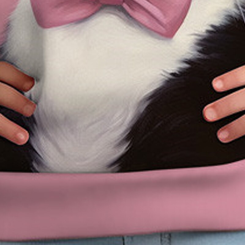 Mädchen 3D Katze Hase Kaninchen Pullover Langarm 3D-Druck Herbst Winter Modisch Strassenmode bezaubernd Polyester kinderkleidung 3-12 Jahre Rundhalsausschnitt Outdoor Casual Täglich Regular Fit 2025 - $17.49 –P6