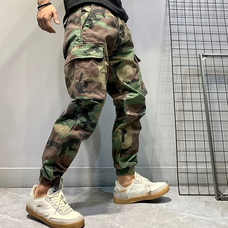 Per uomo Pantaloni cargo Pantaloni mimetici Tasche Mimetico Comfort Traspirante Esterno Giornaliero Per uscire Di tendenza Informale Verde militare Verde del 2026 a $29.99 –P2