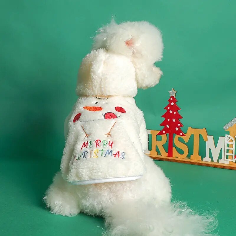 Kutyák Macskák Kapucnis felsőrész Buli Alkalmi Tél Meleg Légáteresztő Mekano Mosható Kényelmes Karácsony Szabadtéri Alkalmi / Napi Kutyaruházat for bichon frisé Pomerániai törpespitz Kölyök kisállat 2025 - $18.99 –P2