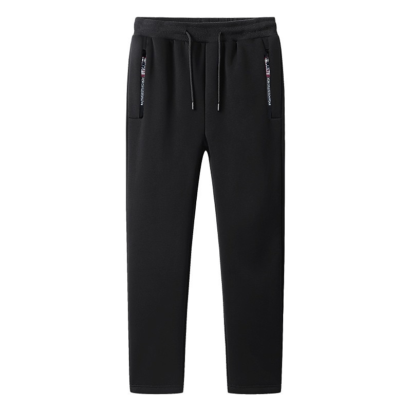 Men's Sherpa Sweatpants Fleece Pants Joggers Winter Pants Drawstring Pocket Elastic Waist Solid Color Warm Casual Daily Running Sports Fashion Black Black Straight Leg Micro-elastic 2025 - $20.99 –P8