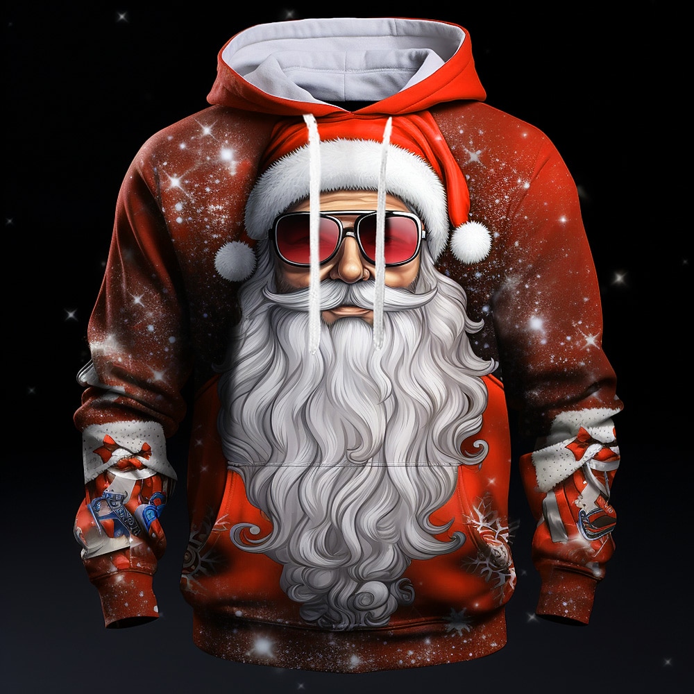 Christmas Men's Santa Claus 3D Hoodies Graphic Santa Claus Fashion 3D Print  Sports Outdoor Holiday Hoodies Red / White Yellow Long Sleeve Hooded Print Front Pocket Spring &  Fall Designer shirt 2026 - $34.99 –P16