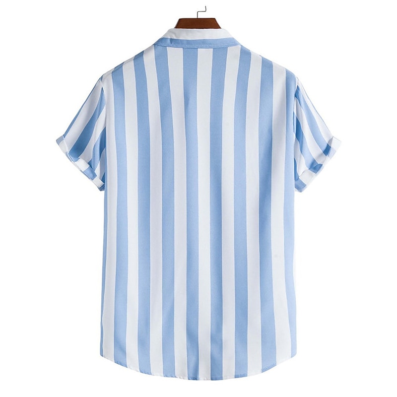 Per uomo Banda Geometrica Camicia Camicia con bottoni Manica corta Informale Da tutti i giorni Per uscire Fine settimana Autunno Collo ripiegabile Stampa Bottone giù Nero Giallo Rosa Rosso Blu del 2026 a $25.99 –P3