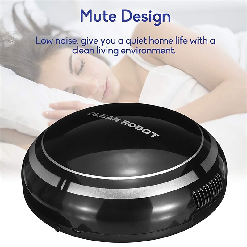 Black Automatic Rechargeable Smart Robot Vacuum Cleaner Suction Sweeping Robot 2025 - $31.99 –P8