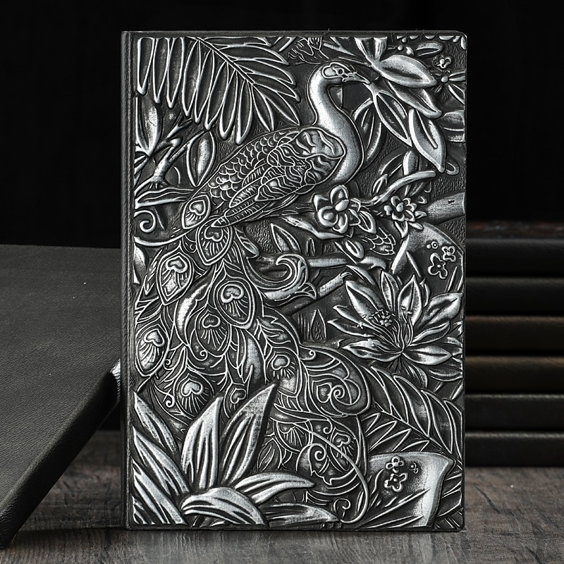8 Types Embossed Leather Journal Diary Business Notebook  Agenda Antique Handmade Relief Notebook Phoenix Immortal Bird Travel Notebook Agenda Book Gift for Friends Size A5 (8.4x5x0.7 Inches) 2026 - $20.99 –P3