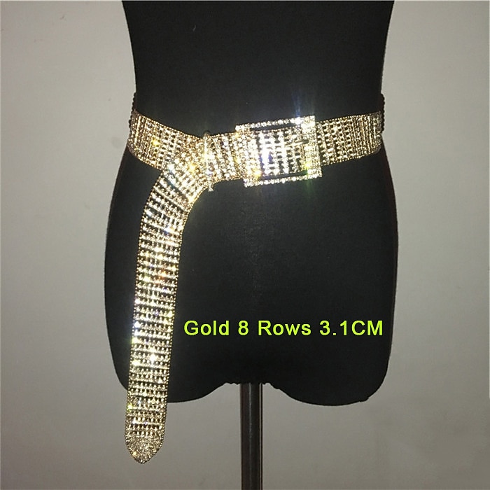שרשרת מותן חגורת מותניים מַתַכתִי מדבקות עם נצנצים סקסי סגסוגת עבור דיסקו קוספליי קרנבל בגדי ריקוד נשים תכשיטי תלבושות תכשיטי אופנה 2026 - $27.99 –P14