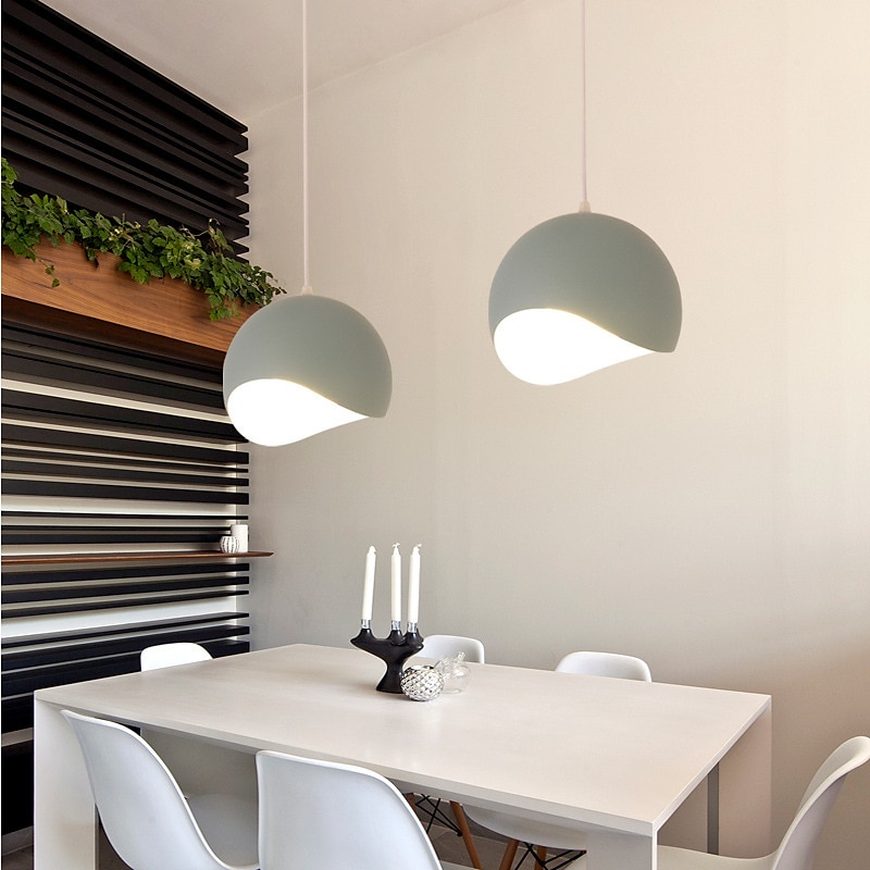 Abat-jour suspendu, lustre de plafond d'éclairage de style créatif circulaire, luminaires encastrés à source de lumière E27, lampe suspendue de salon de chevet de couloir 110-240v de 2025 ? $101.99 –P4