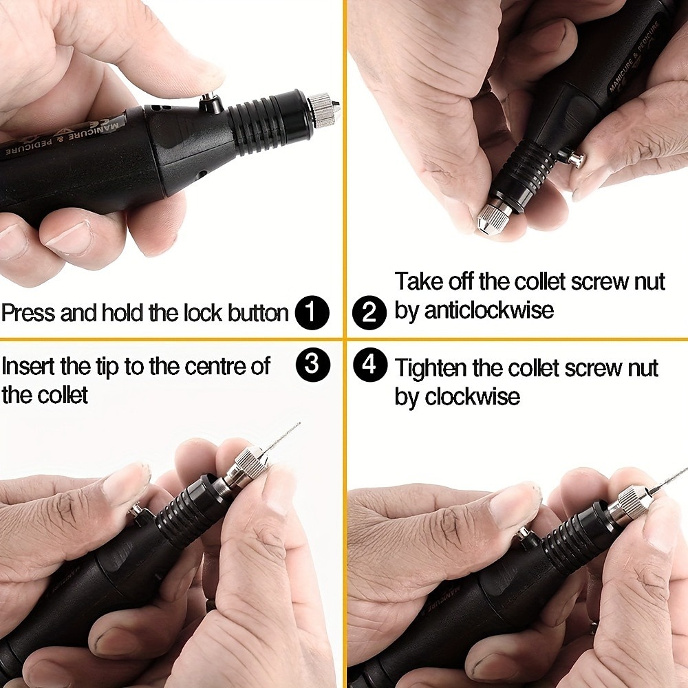 Kit d'outils de gravure multifonction électrique filaire micro graveur stylo de gravure outil rotatif de bricolage pour bijoux verre bois métal céramique plastique (modèle américain) de 2026 ? $72.99 –P9