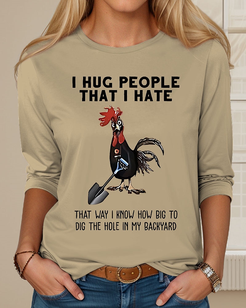 Dames T-shirt dier Hond Brief Modieus Grappig Korte mouw Ronde hals Normale tops Dagelijks Weekend Afdrukken Wit Licht Bruin Paars Khaki Zomer 2025 - $22.99 –P7