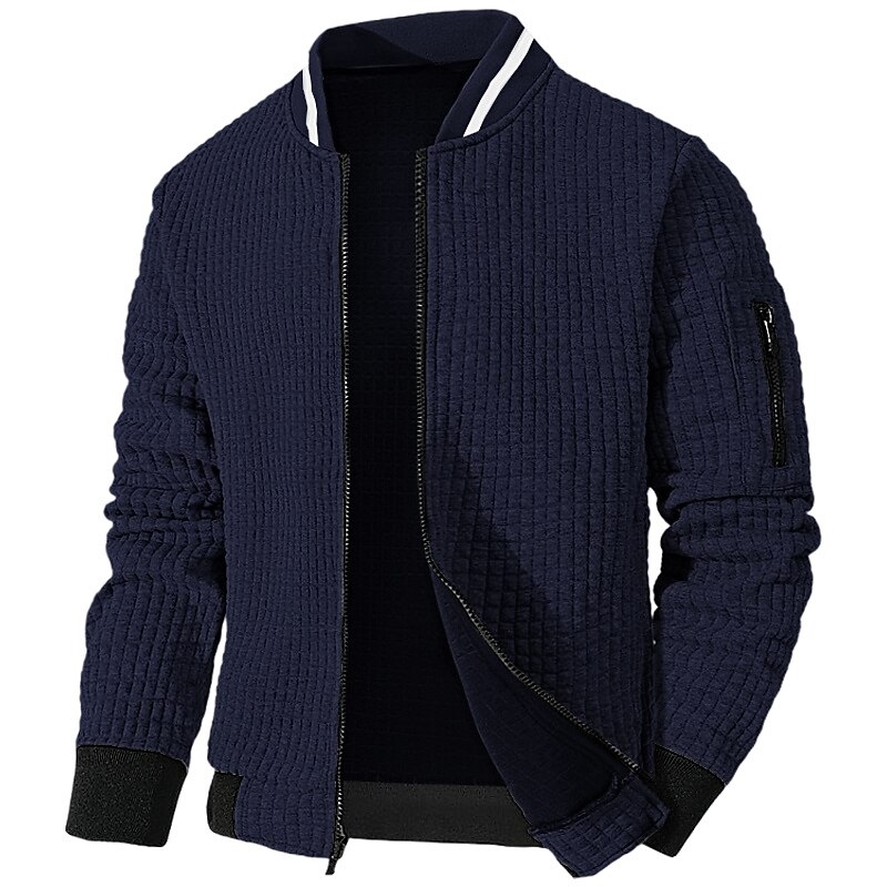 Herr Tröja Svart Vit Rubinrött Marinblå Kinakrage Slät Dragkedja Sport & Utomhus Dagligen Helgdag Streetwear Ledigt Jul Höst vinter Kläder Pull Tröjor Långärmad 2025 - $30.99 –P4