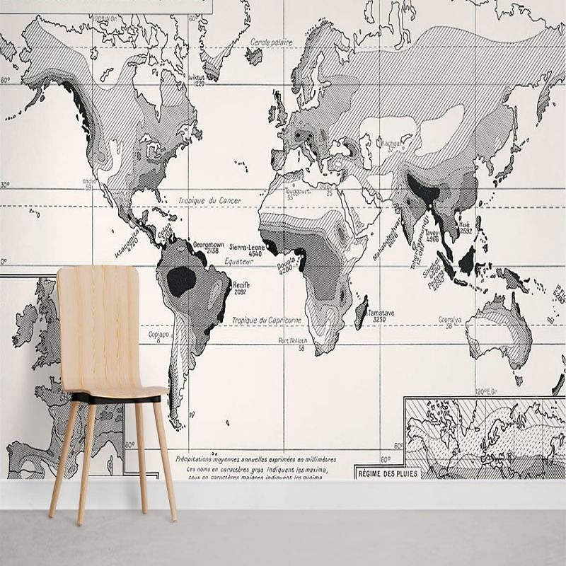 Mapa do mundo papel de parede mural atlas vintage cobertura de parede adesivo peel and stick removível pvc/material de vinil autoadesivo/adesivo necessário decoração de parede para sala de estar de 2026 por $47.99 –P11