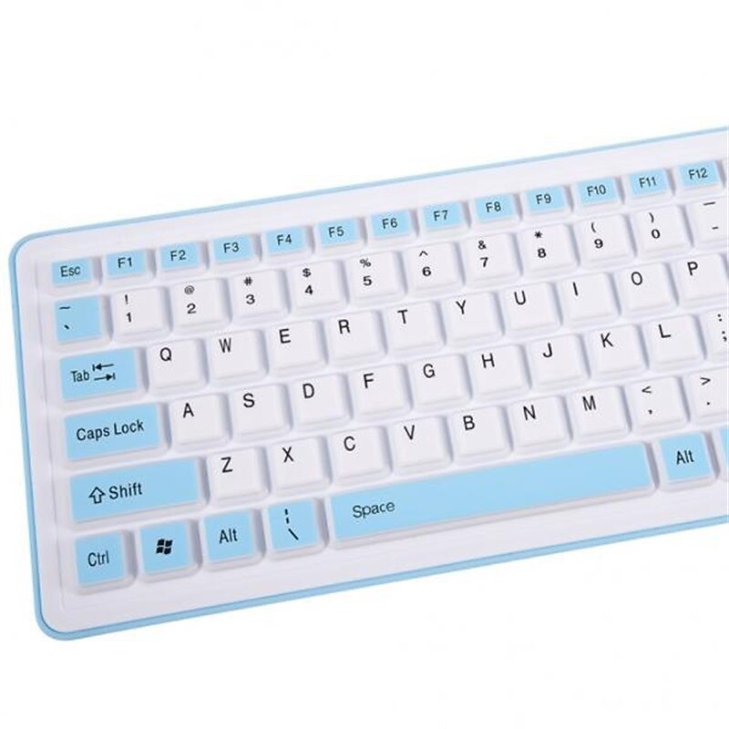 Fashionable 103 Keys Soft Silicone Flexible Wired Foldable Keyboard for Laptop/Computer 2025 - $20.99 –P12