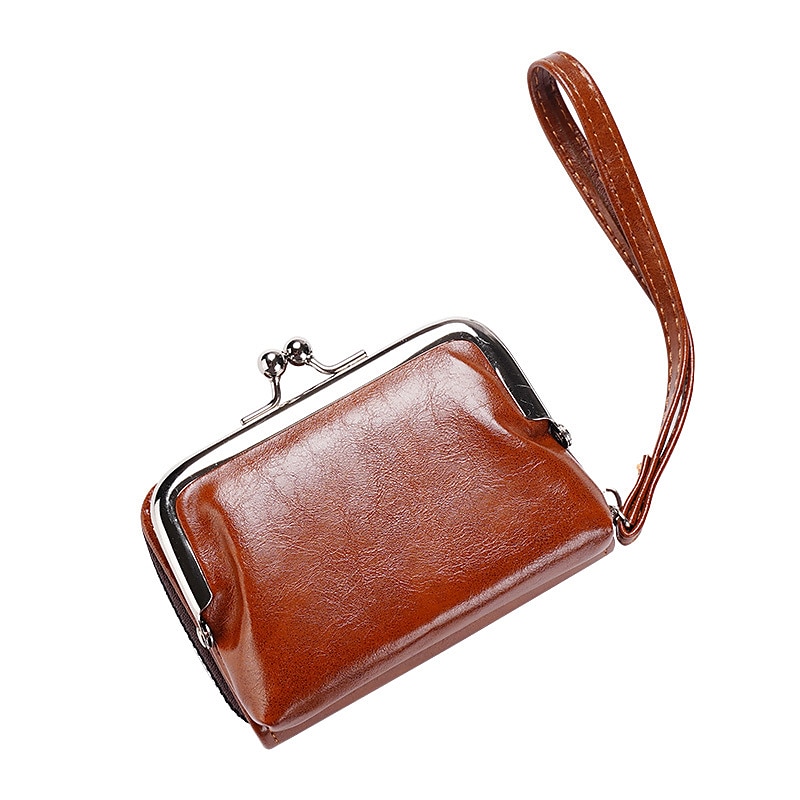 2023 Women New Retro Genuine Leather Rivet Short Wallet Zipper Coin Card Holder Female Coin Clutch Wallets Purse Money Bag 2025 - $14.99 –P5