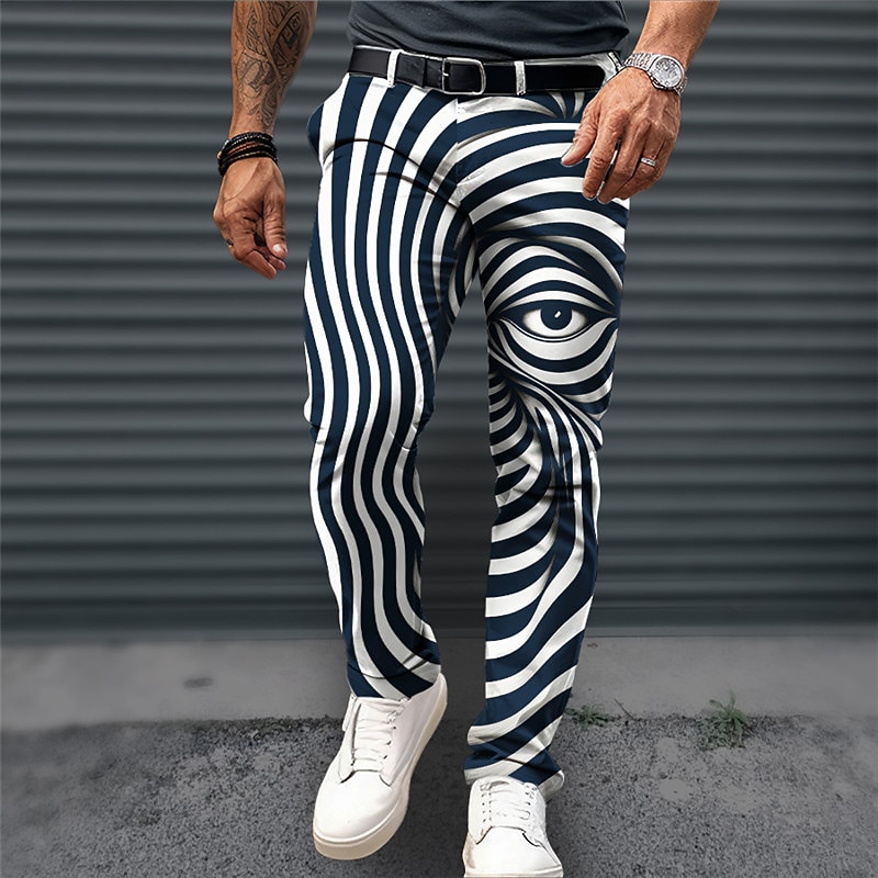Auge Geschäftlich Abstrakt Herren 3D-Druck Anzughosen Hosen Hose Outdoor Freizeitskleidung Strassenmode Polyester Wein Schwarz Marinenblau S M L Mittlere Taillenlinie Elastizität Hose 2026 - $31.99 –P2
