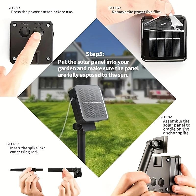 Outdoor Solar Curtain String Light, 3 * 3M-300LED/3 * 2M-200LED/3 * 1M-100LED, 8 Lighting Modes, IP65 Waterproof, Suitable for Home Garden, Porch, Backyard Wedding Parties, Thanksgiving 2026 - $12.99 –P6