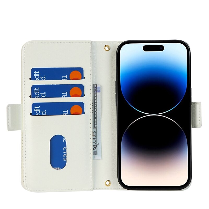 Phone Case For iPhone 15 Pro Max Plus iPhone 14 13 12 11 Pro Max Plus Back Cover Wallet Case with Stand Holder Magnetic with Lanyard Retro TPU PU Leather 2025 - $24.99 –P11