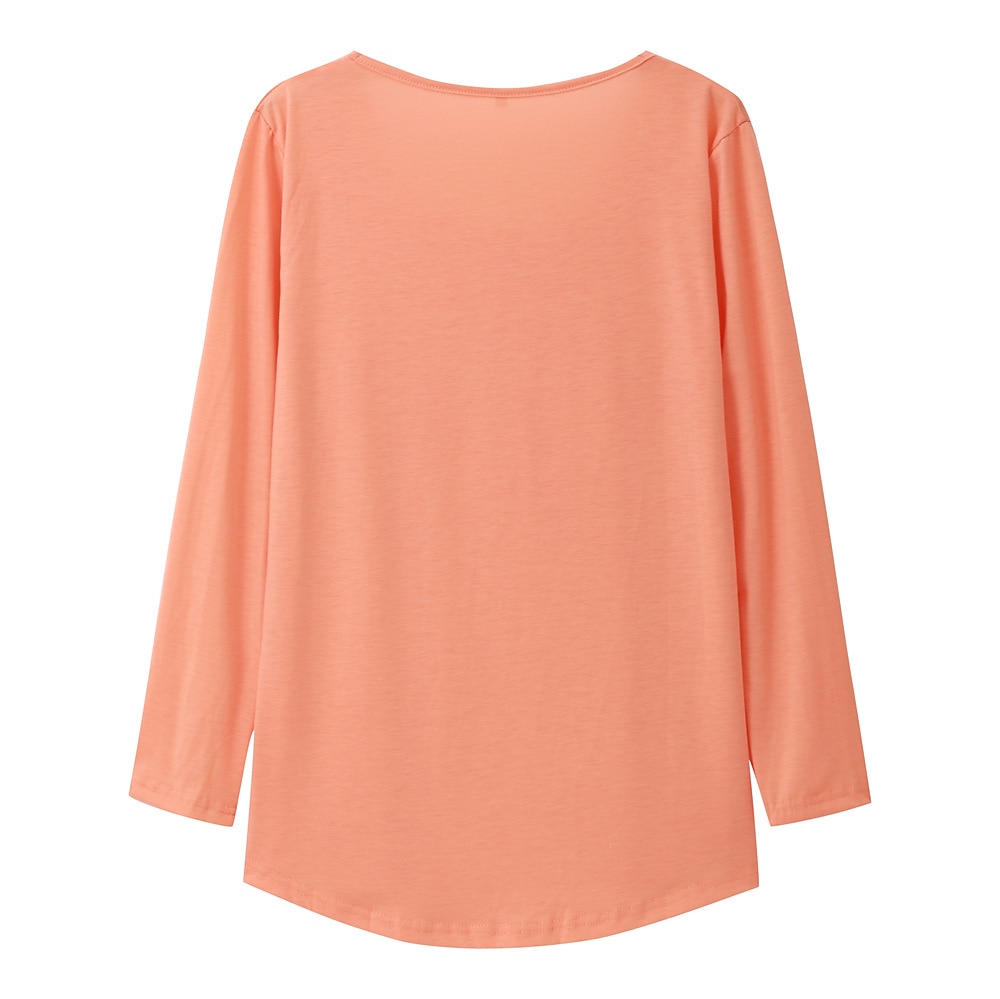Damen T Shirt Burgunderrotes T-Shirt Elegante Oberteile Glatt Täglich Basic Strand Design Langarm Quadratischer Ausschnitt Normale Oberteile Casual Weißer langer Ärmel Blauer Langarm Schwarzer 2025 - $4.79 –P8