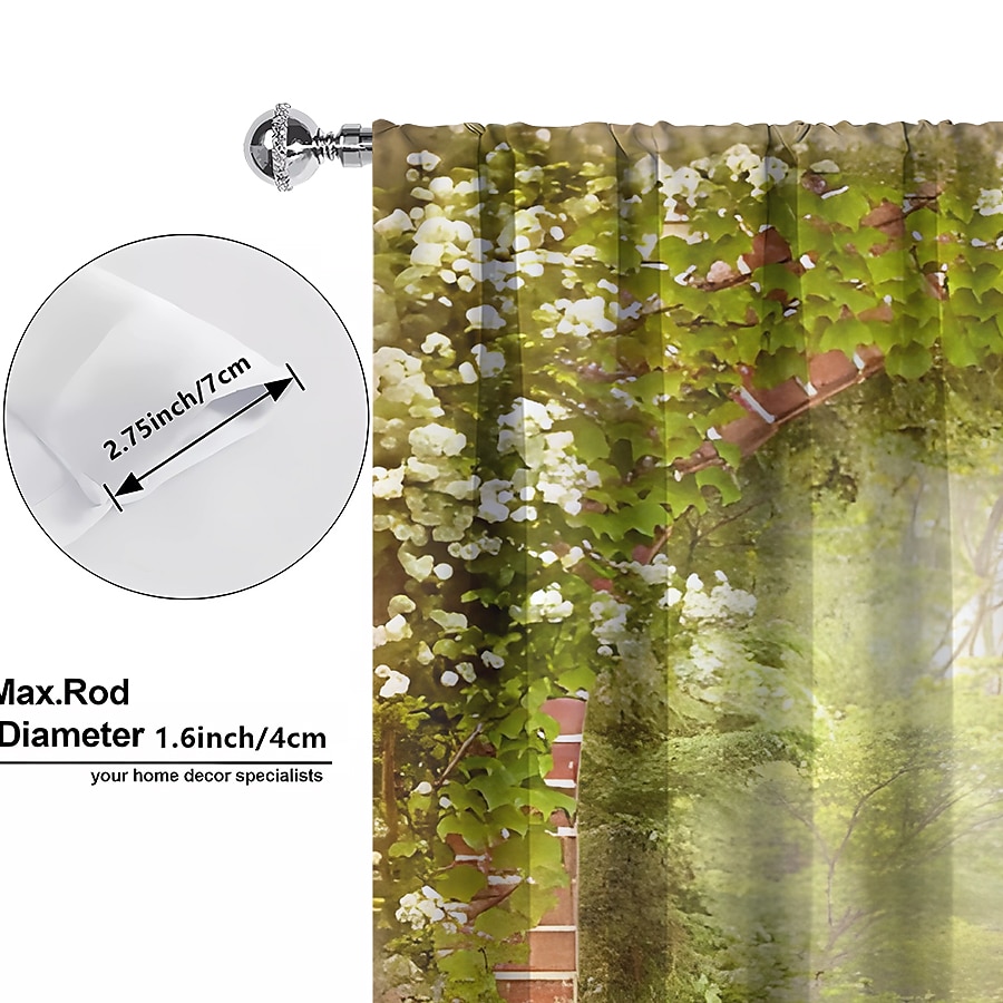 2 Panels Curtain Drapes Blackout Curtain For Living Room Bedroom Kitchen Window Treatments Thermal Insulated Room Darkening 2025 - $28.99 –P9