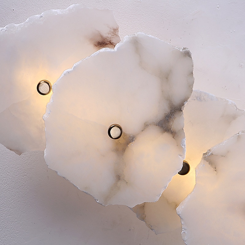 Lámpara de aplique de pared LED de mármol de alta calidad, luz de montaje en pared minimalista para interiores, accesorio de iluminación largo para decoración del hogar, luces de lavado de pared 2025 - $182.99 –P4