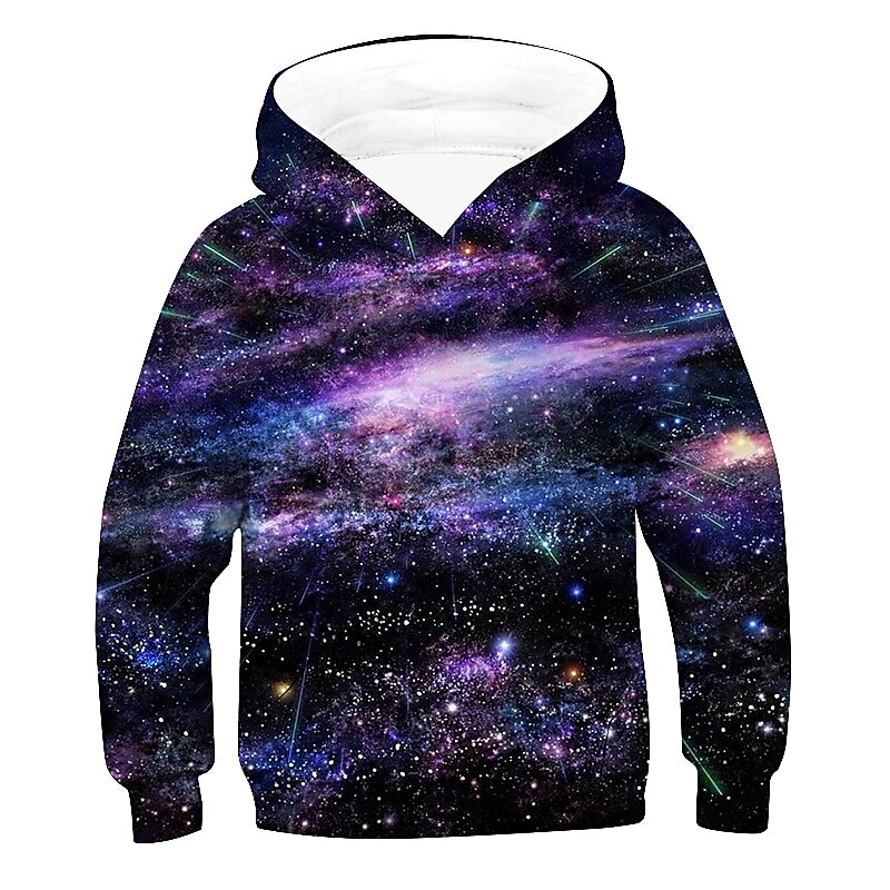 Boys 3D Galaxy Hoodie Long Sleeve 3D Print Fall Winter Active Basic Kids 2-12 Years School Outdoor Daily 2025 - $17.49 –P4