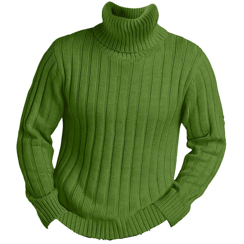 Men's Turtleneck Sweater Pullover Sweater Jumper Knit Sweater Mens Turtle Neck Jumper Ribbed Knit Regular Knitted Pit Plain Roll Neck Keep Warm Modern Contemporary Daily Wear Going out Clothing 2025 - $31.99 –P1