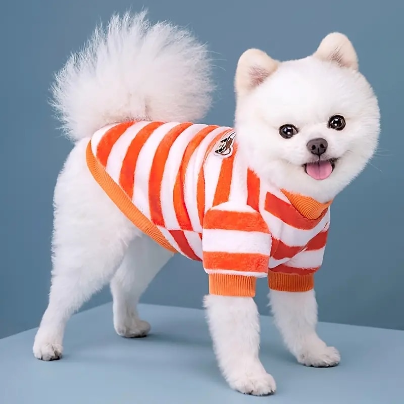 2025年 犬用 猫用 スウェットシャツ ファッション カジュアル 冬 ウォーム 高通気性 ソフト 洗濯可 快適 アウトドア カジュアル／普段着 犬服 for ビジョンフリーゼ ポメラニアン 赤ちゃんサイズ パピヨン Small  コレクション – $10.99 –P4