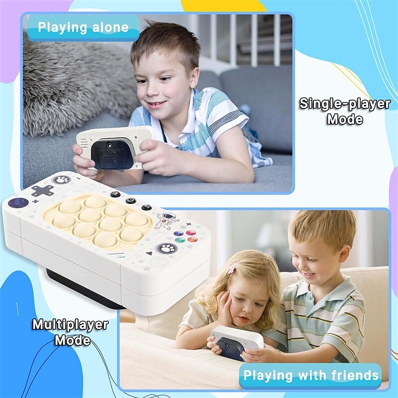 Ручная игра с быстрым нажатием, игровые игрушки с поп-подсветкой, обновленная версия 2, слегка нажмите, чтобы выключить горящие пузыри. Сенсорные игрушки для детей 6, 7, 8, 9 лет, мальчиков & девушки 2025 - $21.99 –P4