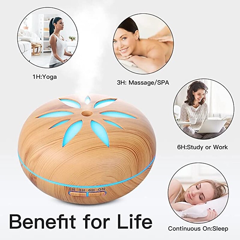 Large Capacity Wooden Essential Oil Diffuser with Remote - Ultrasonic Humidifier for Home and Office - Aroma Diffuser for Air Freshener and Humidification 2025 - $33.99 –P4