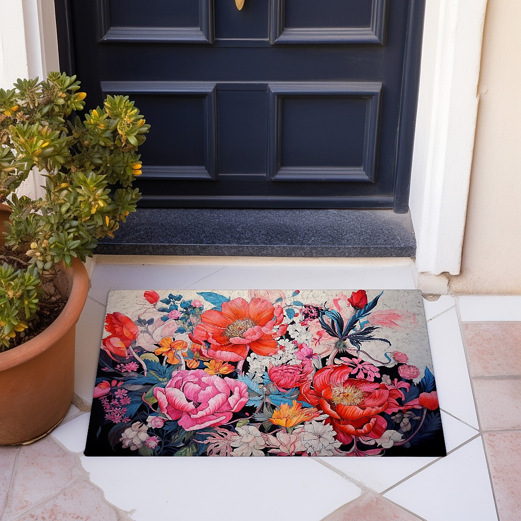 Florale Eulen-Fußmatte, Fußmatten, waschbare Teppiche, Küchenmatte, rutschfester, ölbeständiger Boho-Teppich, Innen- und Außenmatte, Schlafzimmer-Dekor, Badezimmermatte, Eingangsteppich 2025 - $16.99 –P8