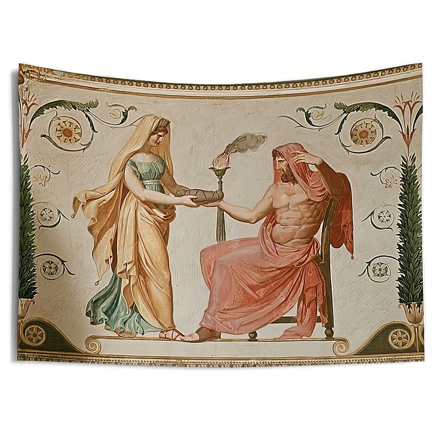 mitologia greca arte religiosa appeso arazzo arte da parete grande arazzo decorazione murale fotografia sfondo coperta tenda casa camera da letto soggiorno decorazione del 2025 a $16.99 –P4