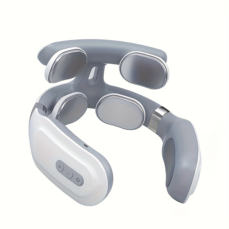 Multifunctional Hot Compress Pulse Kneading Neck MassagerSmart Wireless U-Shaped TENS EMS Pulse Heated Cervical Massager Deep Tissue Pain Relieve Fatigue 4 Massage Heads Neck Massager 2025 - $41.99 –P7
